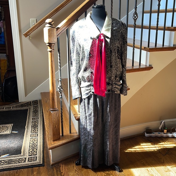 VINTAGE LOUIS FERAUD DRESS BOUGHT AT PENNY PALMER SIZE 10. Black / Cream - Picture 11 of 15